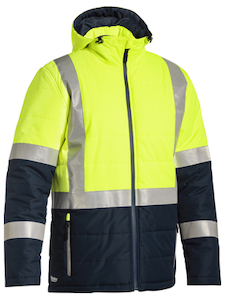 Bisley Taped 2 Tone Hi Vis Puffer Jacket