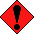 TW Caution Teardrop Sign