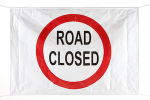 TW Road Closed Banner