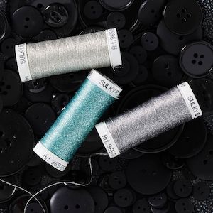 Sulky Poly Sparkle Metallised Polyester Thread - Available in 54 Colours