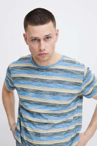 Blend Stripes Tee - Nebulous Blue