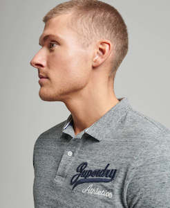 Superdry Superstate Polo - Flint Steel Grit