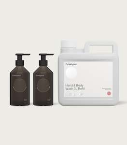 Hand & Body Wash Trio | Botanical Geranium, Rose & Wood