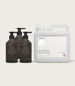 Wholesale trade: Hand & Body Wash 3L + 3 | Botanical Geranium, Rose & Wood