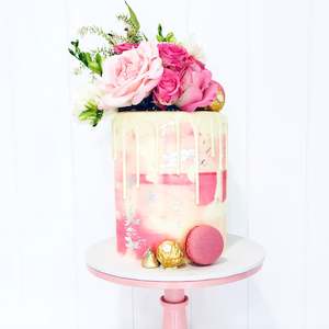 Bakery (with on-site baking): Floral Cake with Drip