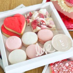 Cookies, Macarons and White Chocolate Rocky Road Gift Box