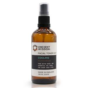 Facial Toner Mist - Cooling - Pure Witch Hazel with Peppermint 100ml