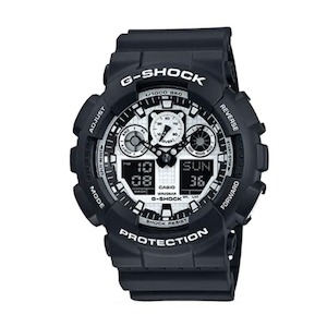 G-Shock Digital Analog GA100BW-1A Sports Watch