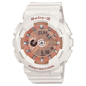 Women S Watches: Baby-G White BA110-7A1