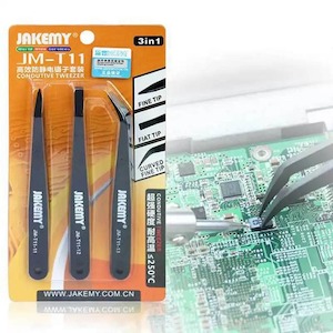 Anti-static Carbon Fiber Tweezers (3 piece)