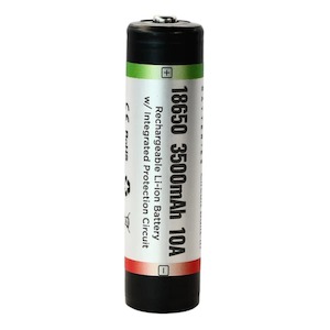 Rechargeable Batteries All Gear: Epoch 18650 3500mAh 10A - Protected Button Top Battery