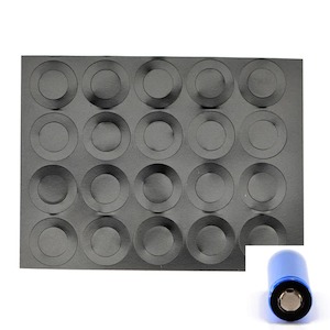 18650 Battery Terminal Insulator Rings - Black PVC - 20pcs