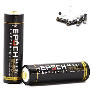 Epoch AA 1.5V 2300mAh USB Protected Li-ion Battery - 4 Pack