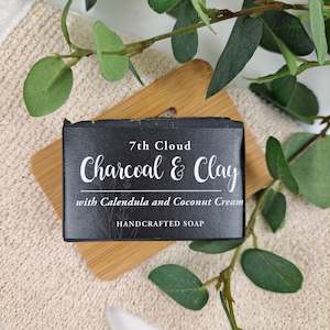 Specialty Soaps: Charcoal & Clay Soap | 75% Olive Oil Soap | With Calendula & Bentonite Clay | For Problem & Sensitive Skin