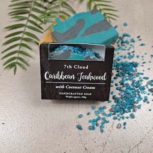 Caribbean Teakwood Soap | 75% Olive Oil Soap | With Charcoal | For Sensitive Skin