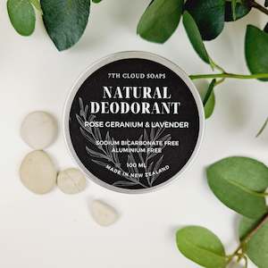 Natural Deodorant - Rose Geranium & Lavender | Baking Soda Free | Aluminum Free