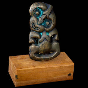 Large Bronze Tiki Sculpture by Alex Sands