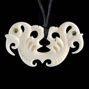 Double Manaia Bone Pendant