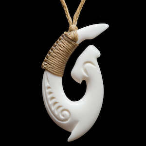 Bound Hammerhead Shark Matau, handcrafted bone pendant