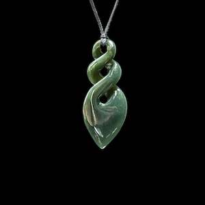 Jade hand-crafted Pikorua twist Pendant