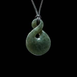 Art gallery: Small Jade Pikorua Twist, hand-crafted Pendant