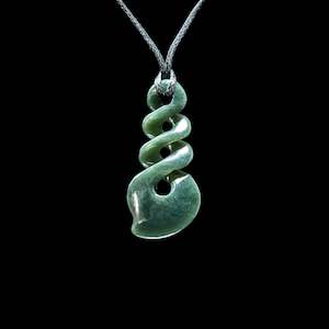 Art gallery: Small Triple Pikorua Jade Twist, hand-crafted Pendant