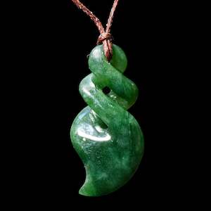 Art gallery: Jade Double Twist, handcrafted pendant