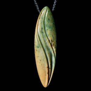 Pounamu Carved Leaf Pendant