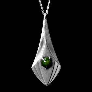 Sterling Silver Pendant with Pounamu Insert