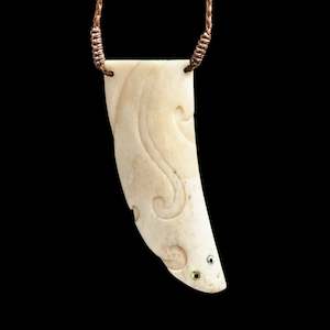 Art gallery: Rei-Puta, Niho Tohora - bone pendant by Anthony Bray-Heta