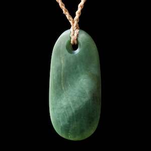 Inanga jade roimata drop, hand carved by Tim Steel