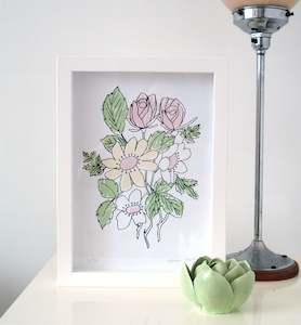 Vintage Posy (A4 print)