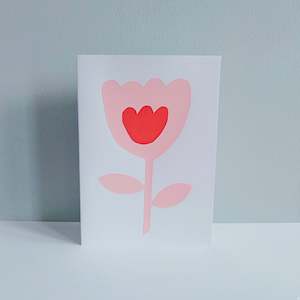 Screen printing: Tulip Card