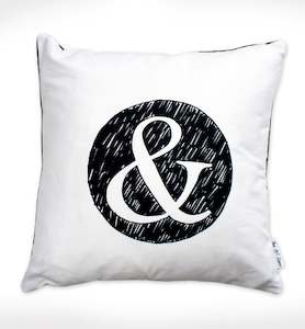 '&' Cushion - Monochrome