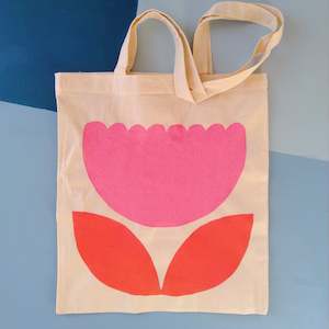 Screen printing: Flower Tote