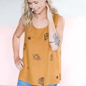 Linen Tank - TAN - Jewels Design