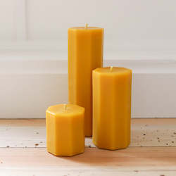 Beeswax Octagonal Pillar Candles