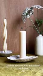 Ceramic candle plate & pillar