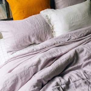 Toetoe Linen Duvet Cover - Wisteria