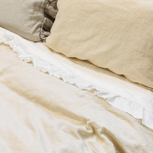 Toetoe Linen Duvet Cover - Oat