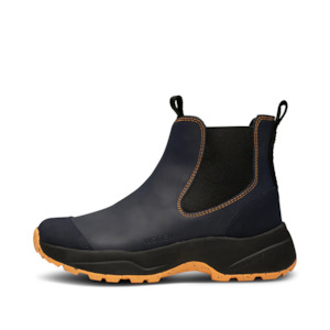 Footwear: Siri Waterproof Boots - Dark Navy/Papaya