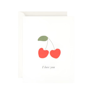 I Love You Cherries Card