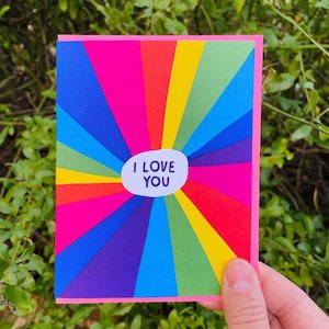 Greeting Cards: Rainbow Love You Card