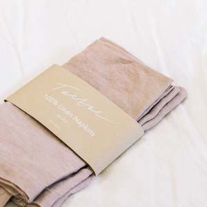 Toetoe Linen Napkin Set of 4 - Petal Pink