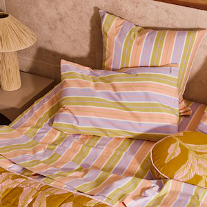 Standard Pillowcase Set - Miami Stripe