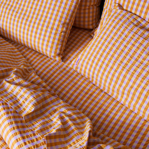 Standard Pillowcase Set - Mango Seersucker