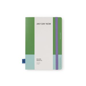 Notebooks Planners: A5 Ruled Bound Notebook - Sky and Green