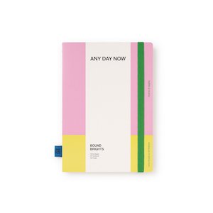 Notebooks Planners: A5 Ruled Bound Notebook - Pink and Yellow