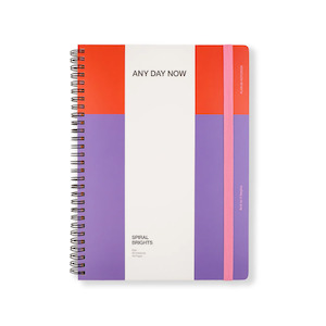 B5 Plain Spiral Notebook - Red and Purple