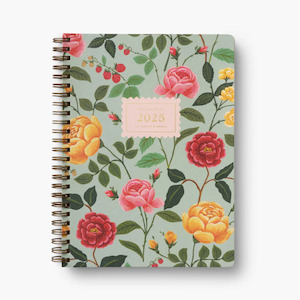 2025 12 Month Softcover Spiral Planner - Roses